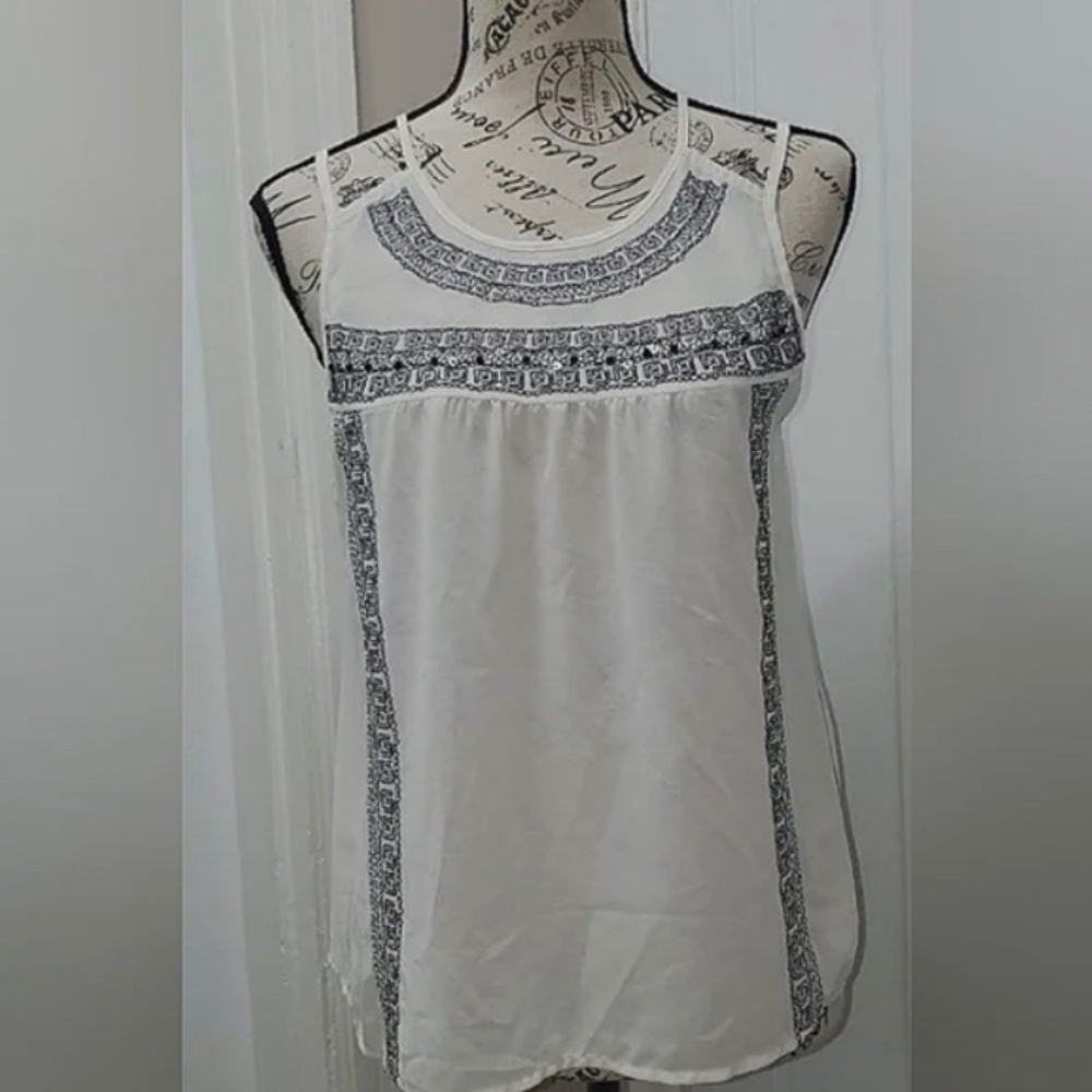 Sleeveless Blouse Top Size S